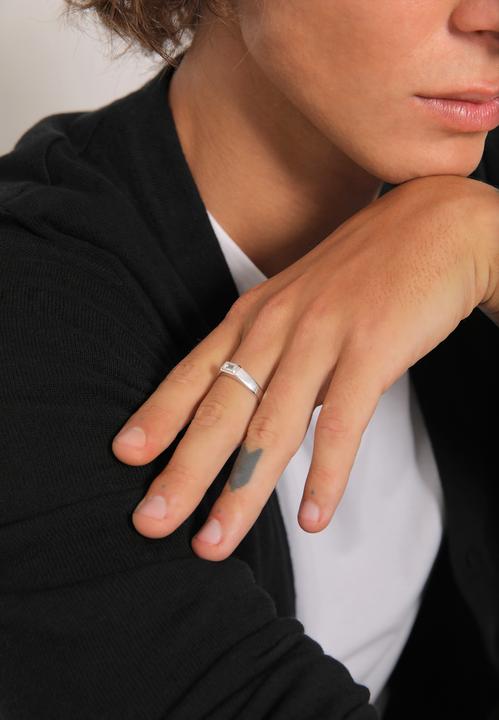 Immagine prodotto Kuzzoi Anello Uomo Topazio Semplice Elegante Argento 925 (60, 925 Argento)