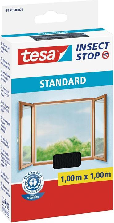 tesa Insektenschutz STANDARD für Fenster, mit Klettband, ohne Bohren