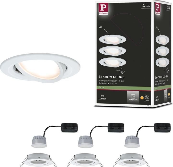 Produktbild Paulmann Einbauleuchte Nova Set (350 lm, GU10)