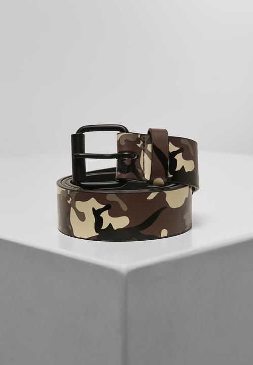 Actual product image Urban Classics Synthetic Leather Camo Belt - 16373 (S, M)