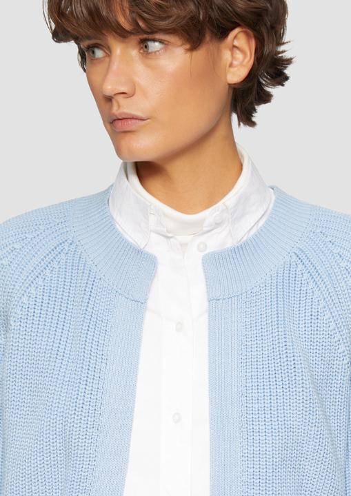 Produktbild s.Oliver Strickjacke Strickjacke mit Raglanärmeln und Rippbündchen (44)