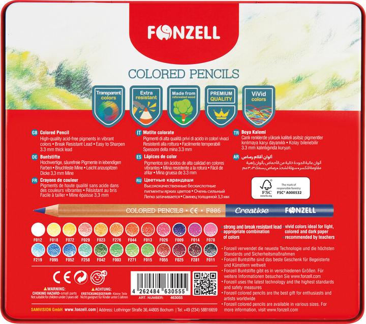 Produktbild Fonzell Farbstifte Creative in Metallschachtel (24x)