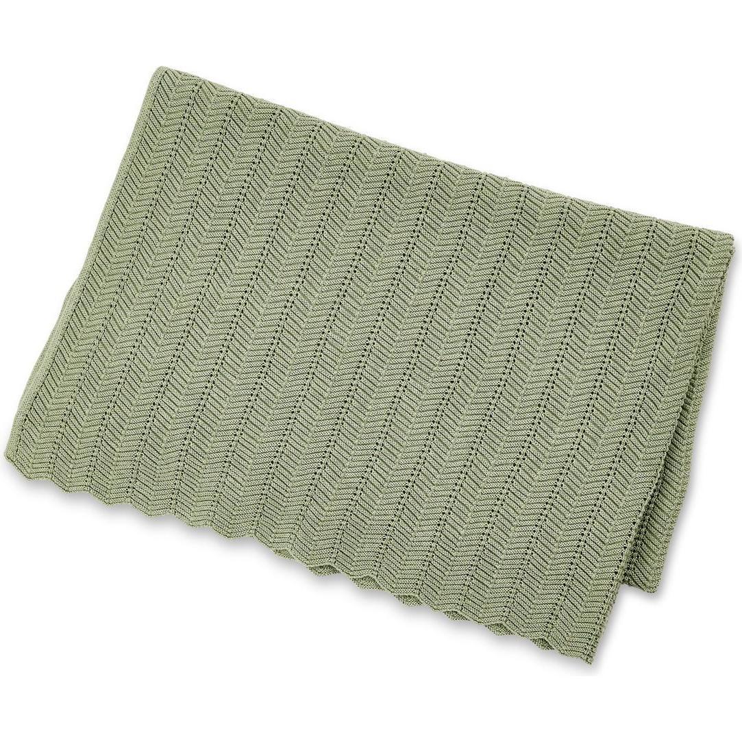 Smallstuff, Babydecke, Baby Blanket Fish Bone Knit Soft Green (80 x 100 cm)