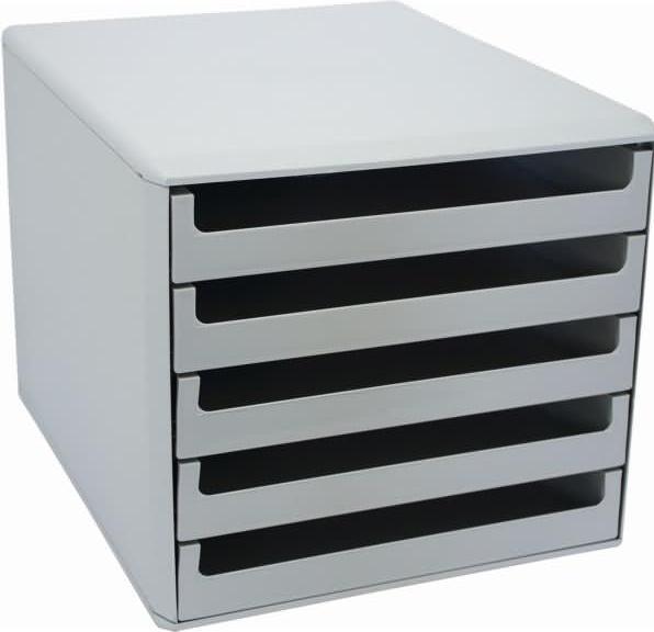 Productafbeelding Metzger&Mendle M&M ladebox lichtgrijs DIN A4 met 5 laden (C4)