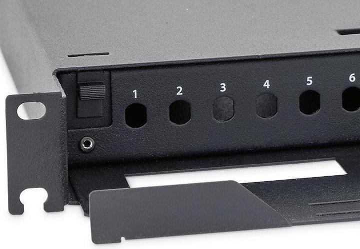 Produktbild Triton RAB-FO-X75-A1 - Ausziehbares 19-Opto-Patch-Panel 1HE, für 24x ST, RAL9005, schwarz