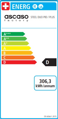 Energy Label Ascaso Steel Duo Plus
