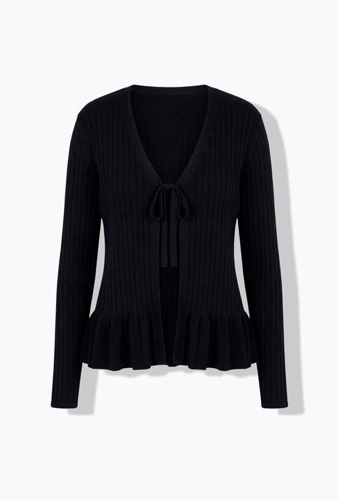 Produktbild Miamoda Strickjacke, körpernahe Passform, Volants (58, 60)