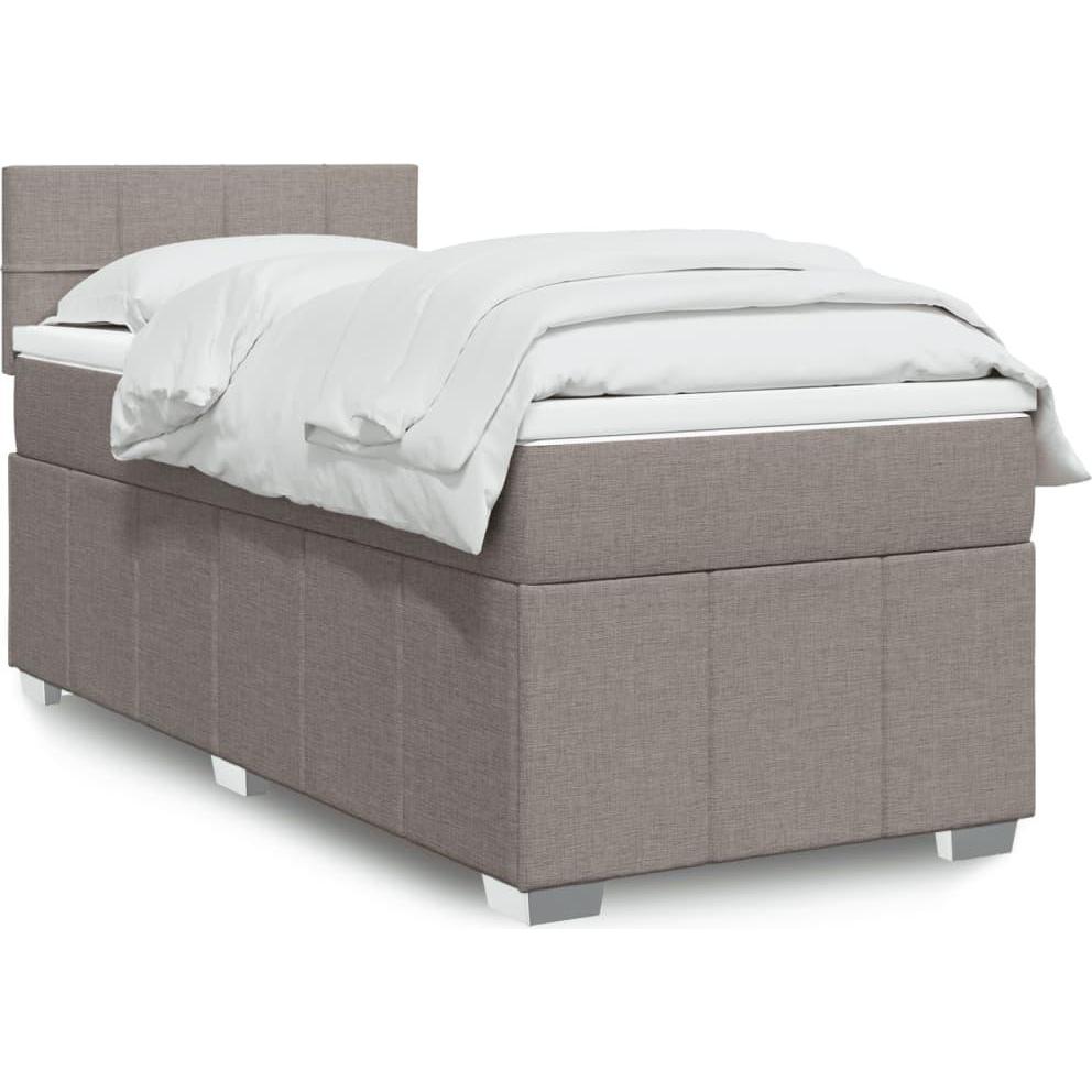 VidaXL, Bett, Bo x springbett mit Matratze 90 x 200 cm Stoff (90 x 200 cm)
