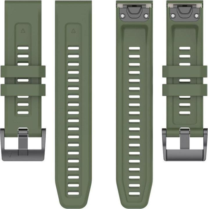 Actual product image OEM Strap Silicone strap for GARMIN FENIX 3 / 3HR / 5X / 6X / 6X Pro / 7X / 7X Pro dark green (4) (Silicone)