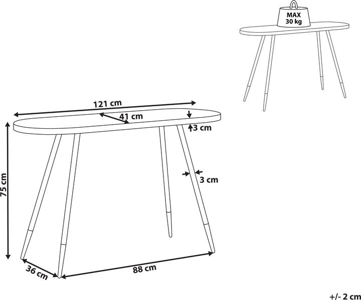 Produktbild Beliani Ramona (121 x 41 x 72 cm)