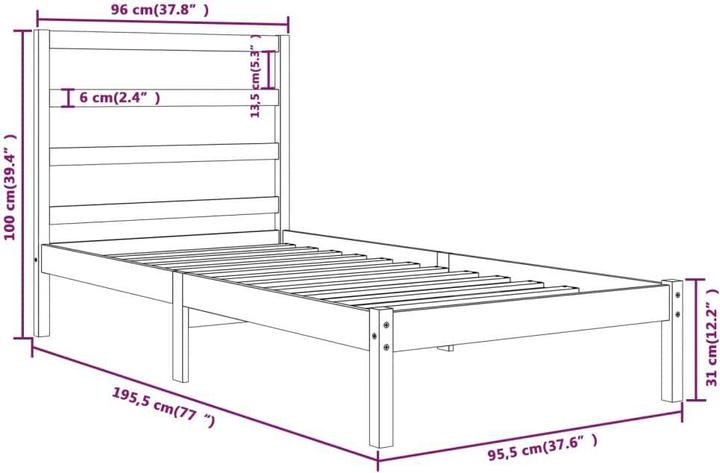 Produktbild vidaXL Bone (90 x 190 cm)
