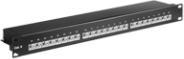 Produktbild Goobay CAT 6 48,30cm (19") Patch Panel, 24 Port, Schwarz (STP, CAT6, 0.40 m)