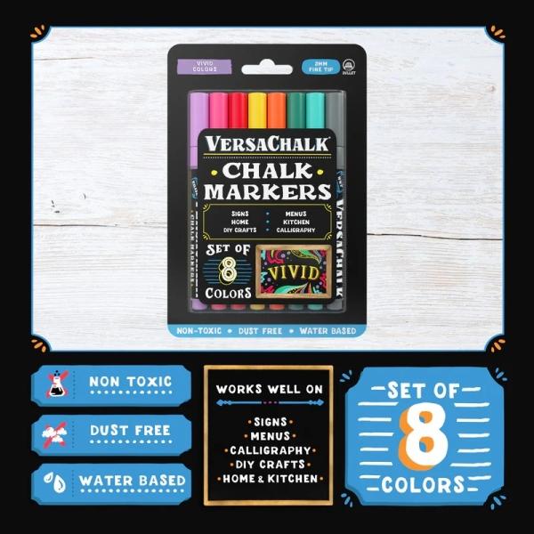 Actual product image VersaChalk - Vivid Flüssig Kreide Marker 8er Set 3mm Spitze (8x)