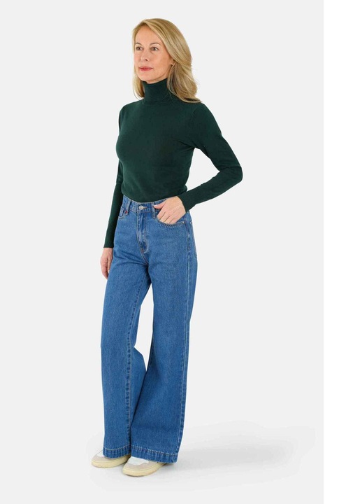 Produktbild F.A.M. Paris weite stone-jeans mit halbhoher taille aus baumwolle damen fleure (XS)