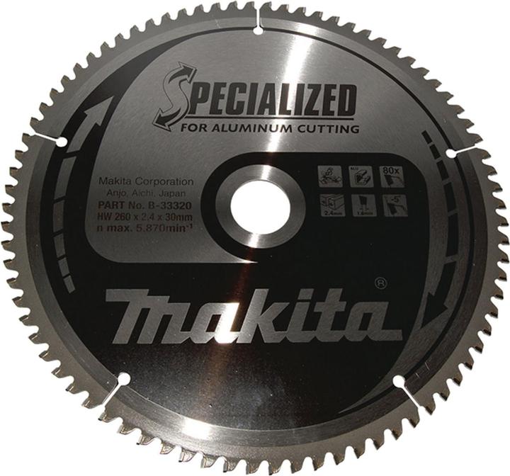 Image du produit Makita LAME 260x30mm 80 DENTS ALUMINIUM
