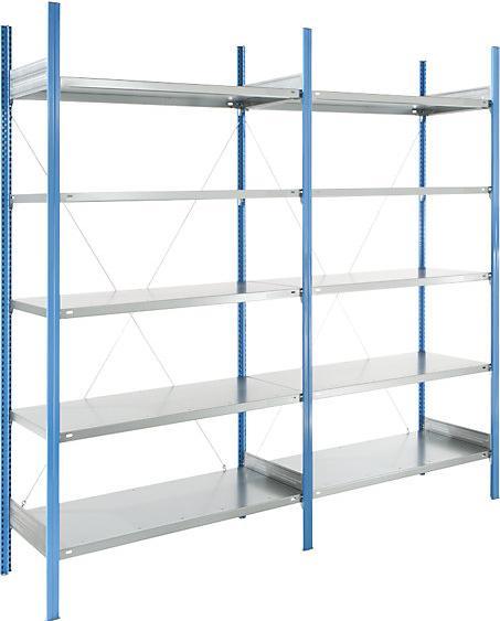 Actual product image eurokraft pro Shelf plug-in rack, blue / galvanized