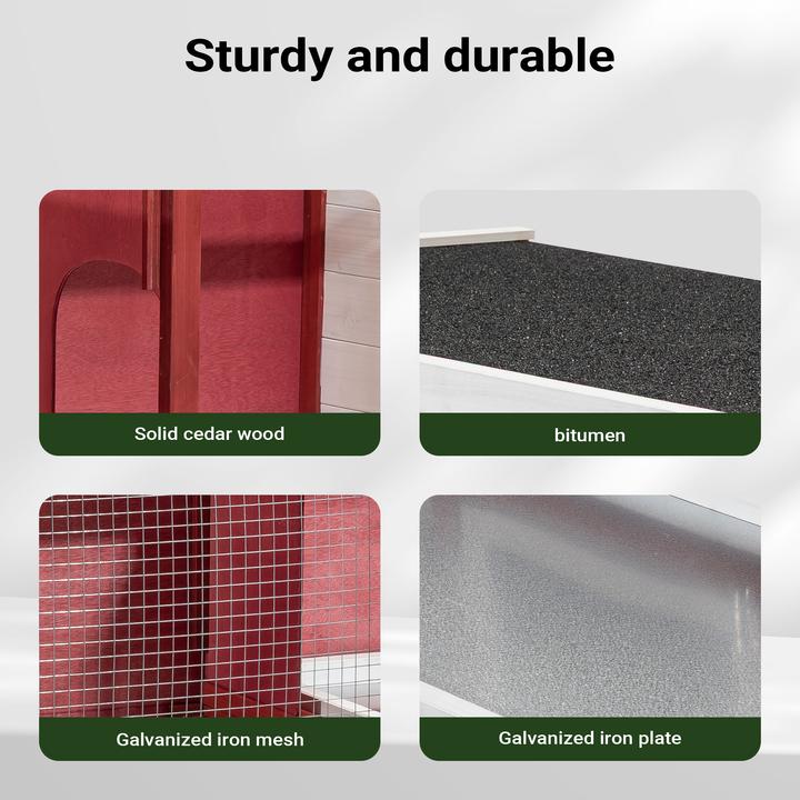 Actual product image Wiltec Rabbit hutch 1175x410x1000mm rabbit hutch rabbit cage rabbit cage wood