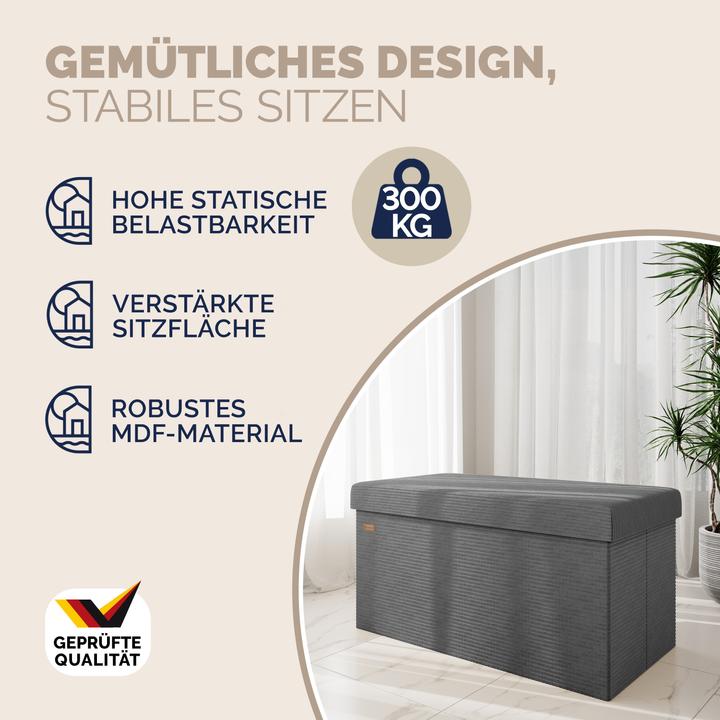 Image du produit Casaria Coffre de siège Cord (76 cm)