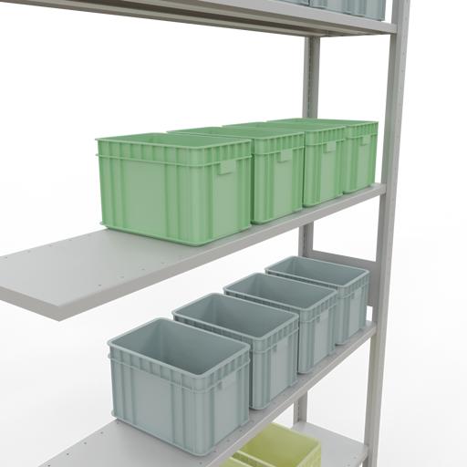 Actual product image Schulte Lagertechnik MULTIplus150 boltless bay system with length ledgers