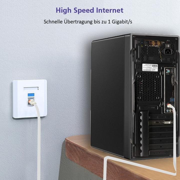 Produktbild Helos ultra slim Patchkabel U/UTP Cat 6 blau 0,25m (U/UTP, CAT6a, 0.25 m)