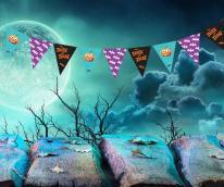 Productafbeelding GoDan Halloween, Boo-Flaggenschnur 250 cm (9 Pcs.)