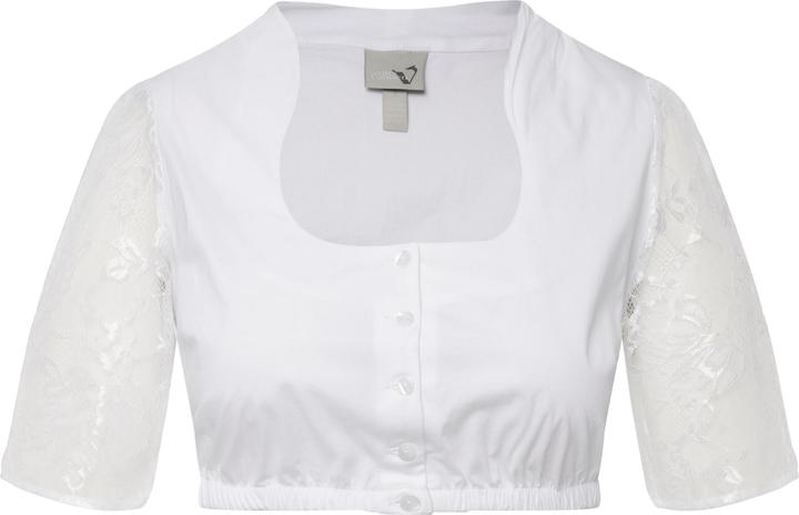 Actual product image Ulla Popken Square Neck Lace Sleeve Dirndl Blouse (50)