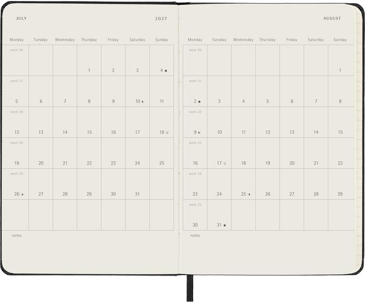 Image du produit Moleskine Agenda de poche Hard Cover Weekly (A6, 1 semaine / 2 pages)