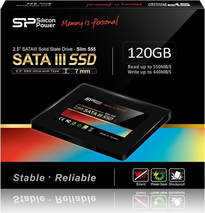 Productafbeelding Silicon Power Slanke S55 (120 GB, 2.5")