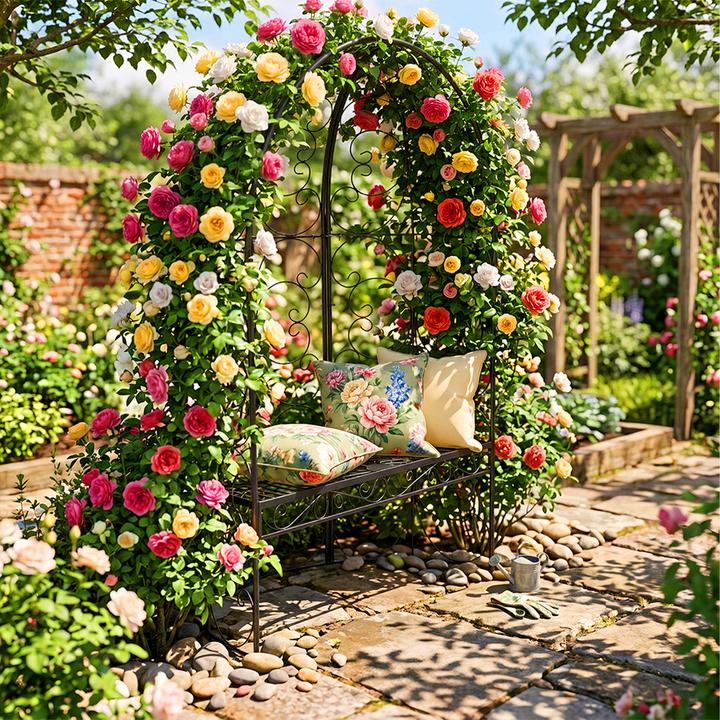 Produktbild Relaxdays Gartenbank Rankbogen