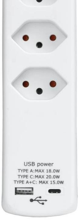 Produktbild Steffen Power Easy (6x, USB-A, USB-C, 1.50 m)