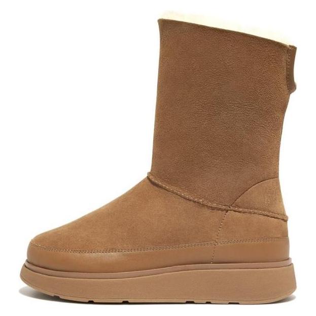 Fitflop, Damen, Boots + Stiefel, Gen-Ff Kurze Doppelseitige Lammfellstiefel, Braun, (37.5)