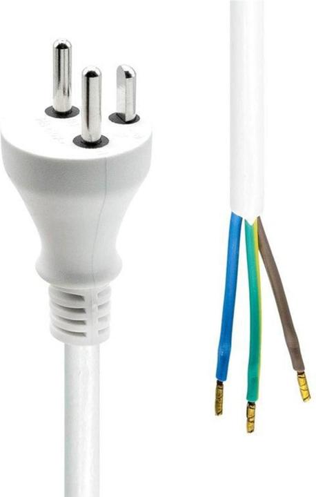 Produktbild ProXtend Power Cord Denmark to Open End 2M White (2 m)