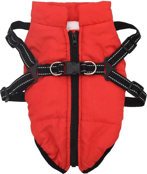 Actual product image vidaXL Dog coat harness Waterproof Reflective (28, Dog coat)