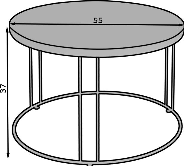 Produktbild ADRK Furniture Noel (55 x 55 x 37 cm)