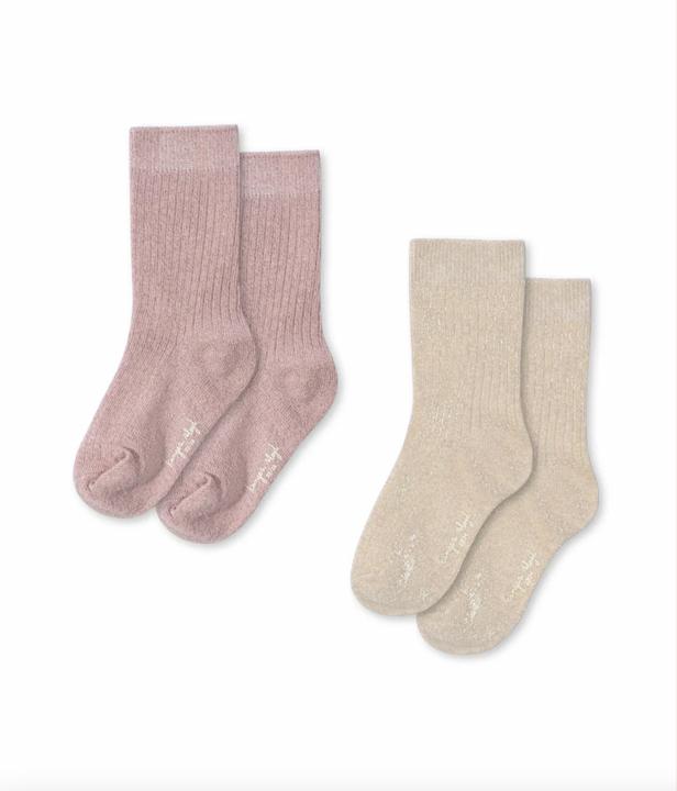 Produktbild Konges Slojd 2Pack GlitzerSocken Off White (2er Pack, 19 - 21)