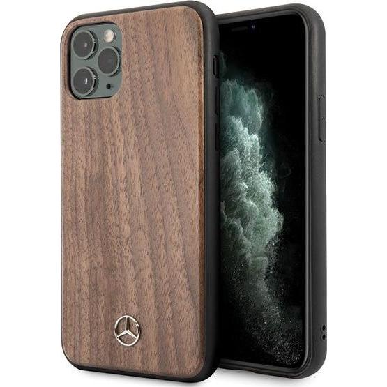 Mercedes MEHCN65VWOLB iPhone 11 Pro Max Hard Case, Red / Brown Wood Line Walnut (Apple iPhone 11 Pro Max), Smartphone Hü...