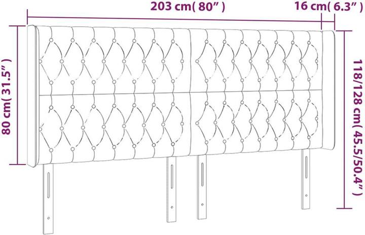 Produktbild VidaXL Musa (203 x 16 x 128 cm)