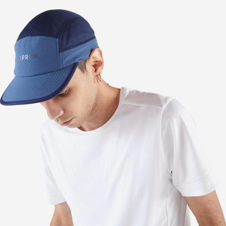 Actual product image Kiprun Lauf-Cap Schirmmütze 5 Panel - blau