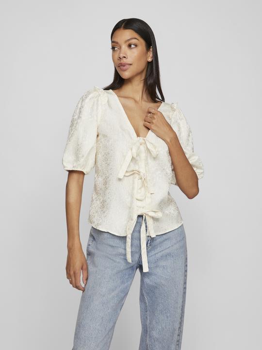 Actual product image Vila Short sleeve top tied at the front (40)