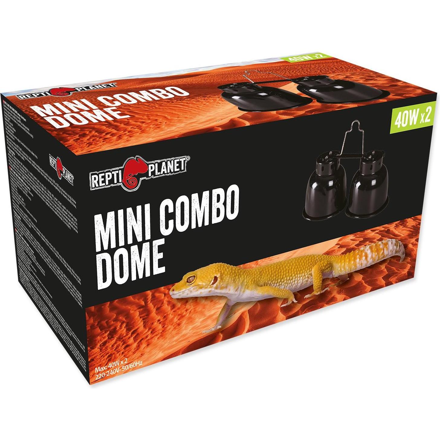Repti Planet Reflektorlampe Mini Combo Dome 2 x 40 W (UVB, UVA), Terrariumbeleuchtung