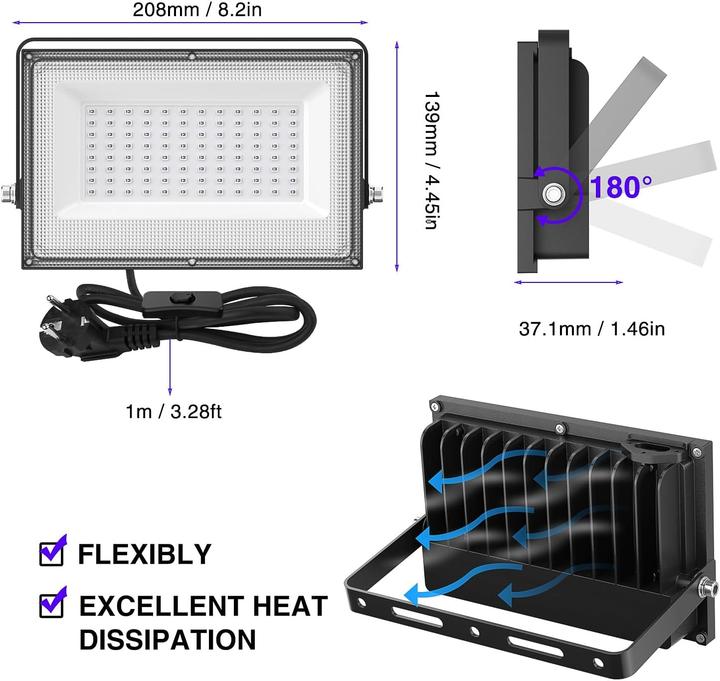 Image du produit Onforu LED UV Strahler Set (50 W, LED)