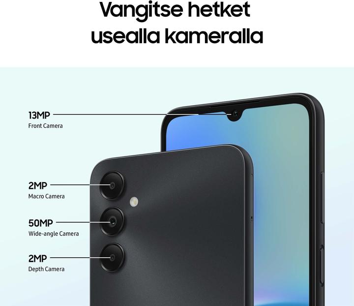 Actual product image Samsung Galaxy A05S (64 GB, Black, 6.70", Dual SIM, 4G)