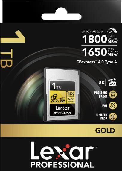 Produktbild Lexar 1800MB/s CFexpress 4.0 A 1TB Gold (1000 GB, CFexpress Typ A)