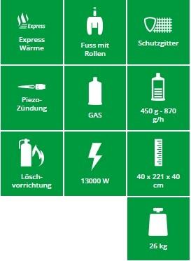 Actual product image Sonnenkönig Heating mushroom (13000 W)