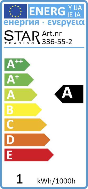Energy Label Star Trading G45 (E27, 1 W, 15 lm, 1 x, G)