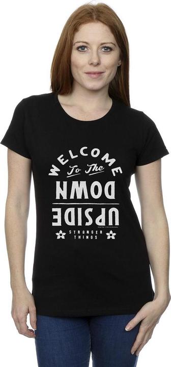 Actual product image Netflix Womens/Ladies Stranger Things Welcome To The Upside Down Cotton T-Shirt (L)
