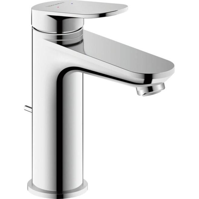 Duravit, Badarmatur, Wave Einhebel-Waschtischmischer, Ausladung 122 mm, mit Ablaufgarnitur, WA10200010