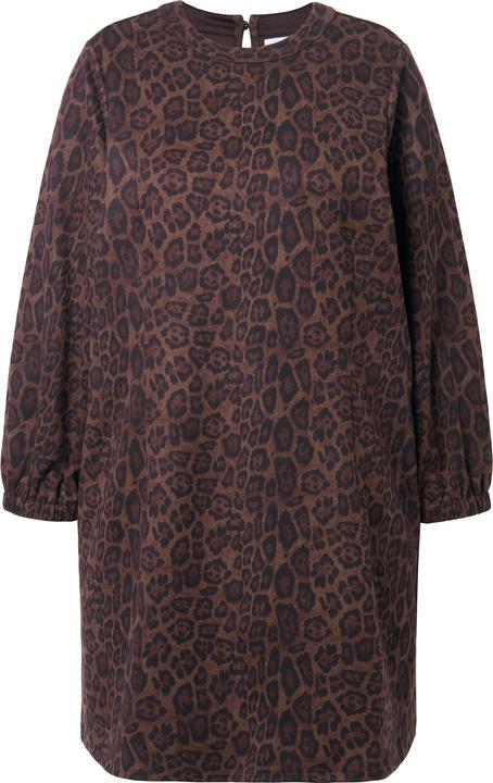 Immagine prodotto Studio Untold Abito scamosciato dal taglio oversize con design leopardato e maniche a palloncino (50, 52)