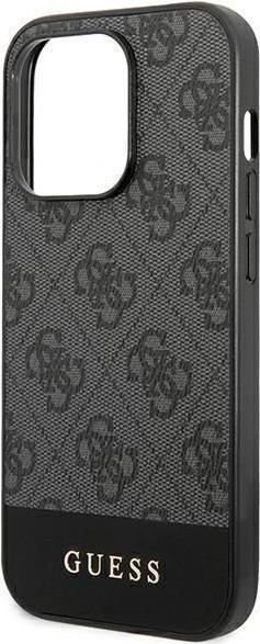 Image du produit Guess PU 4G Stripe Case pour Apple iPhone 14 Pro - gris (Apple iPhone 14 Pro)