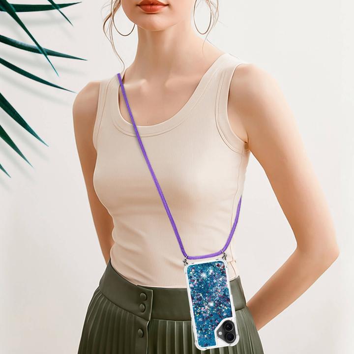 Immagine prodotto Cover-Discount iPhone 17 - Glitzer Hülle mit Kordel (Apple iPhone 17)